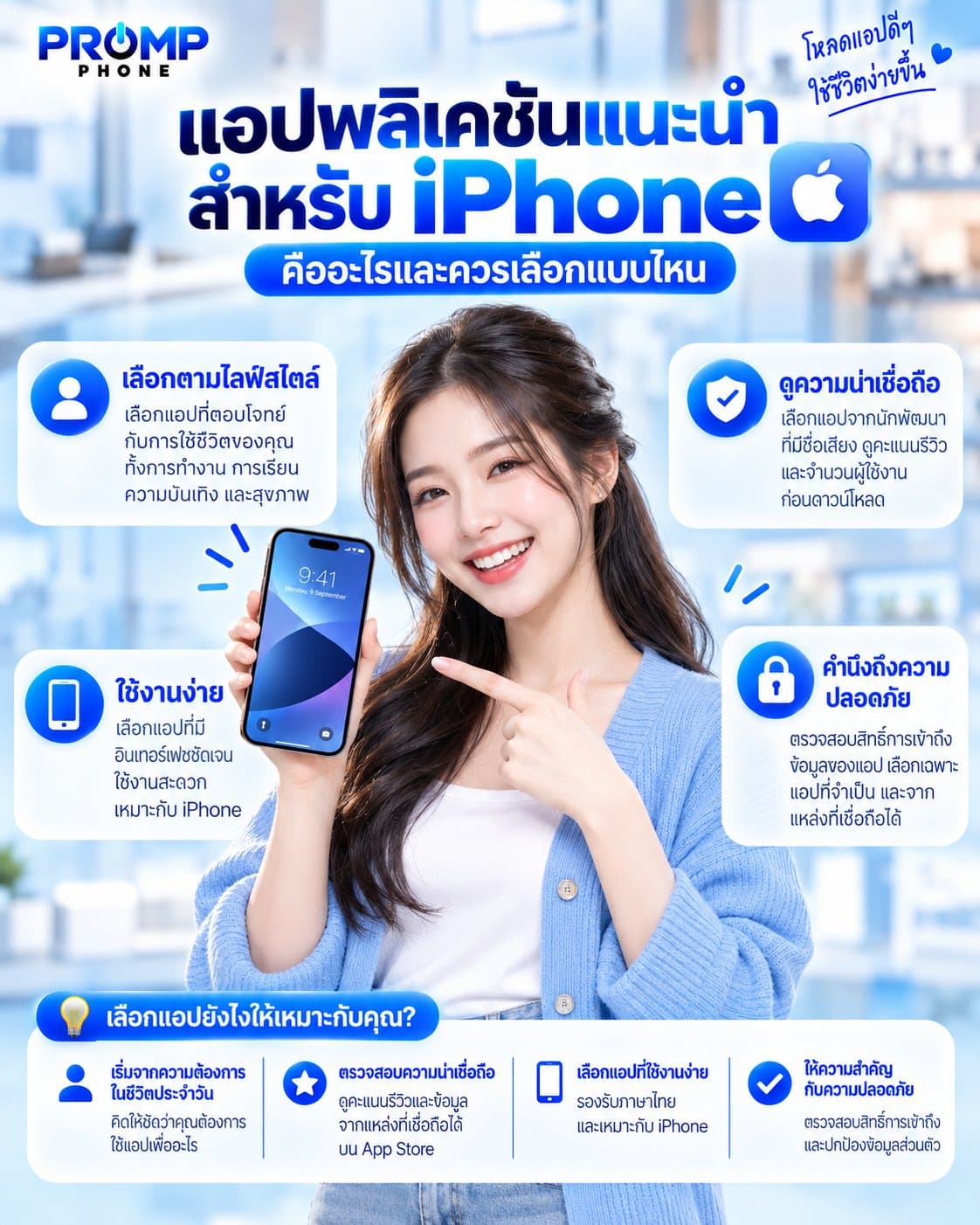 แอปพลิเคชันแนะนำสำหรับ iPhone คืออะไรและควรเลือกแบบไหน